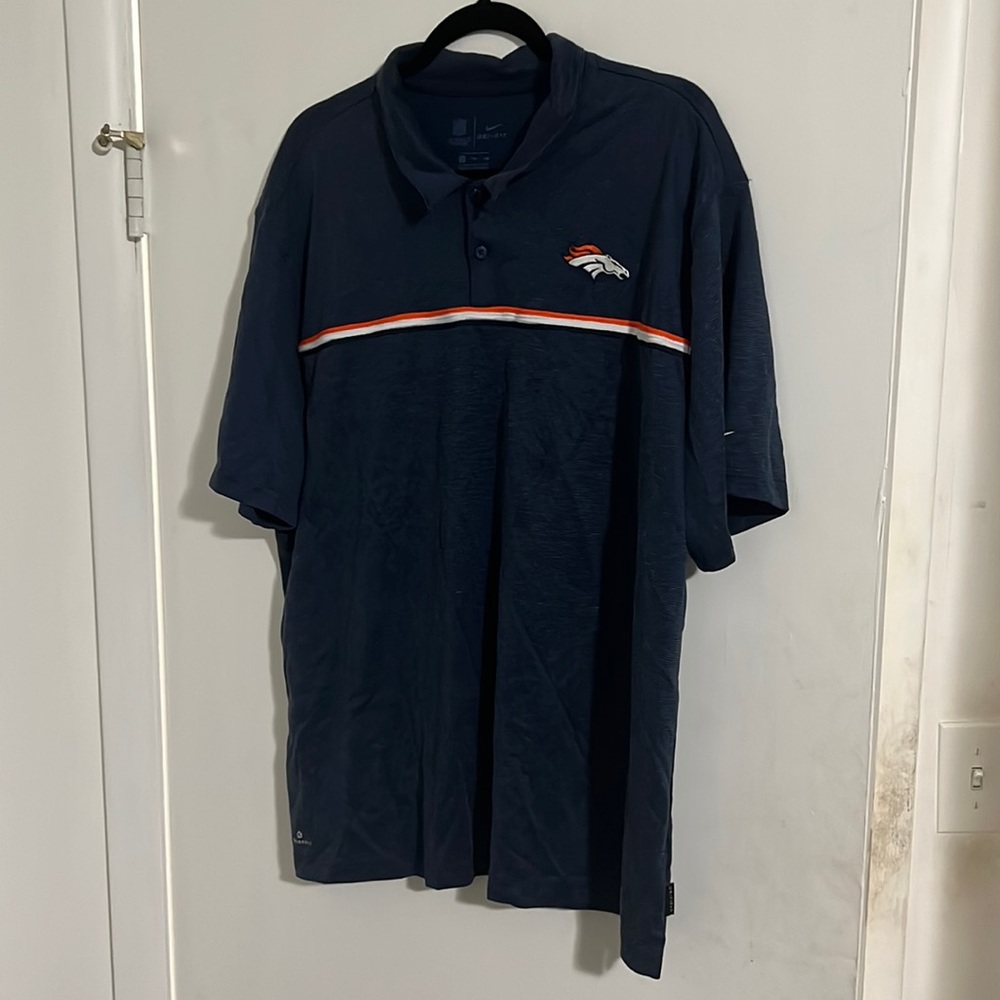 Denver Broncos Nike Dri Fit golf shirt